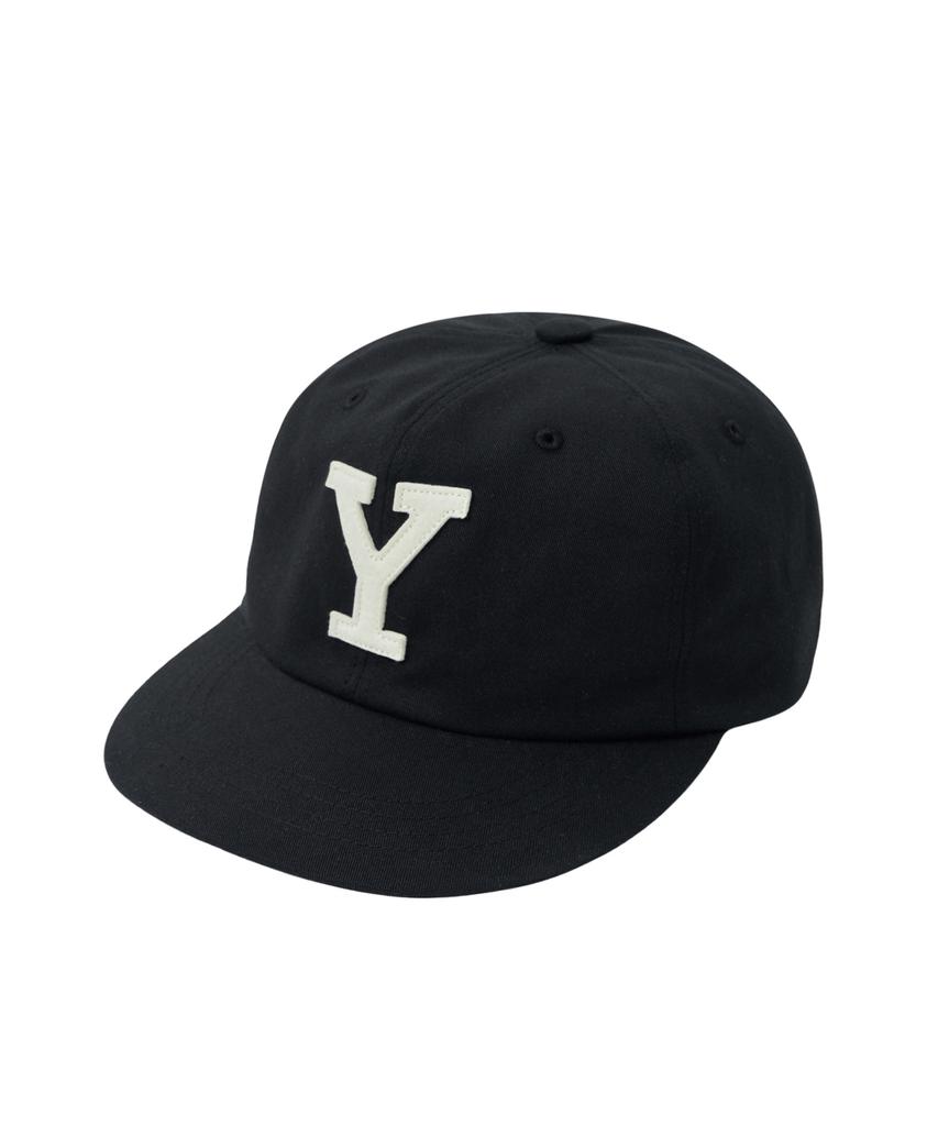 YALE Y Logo Leather Strap Cap_Black