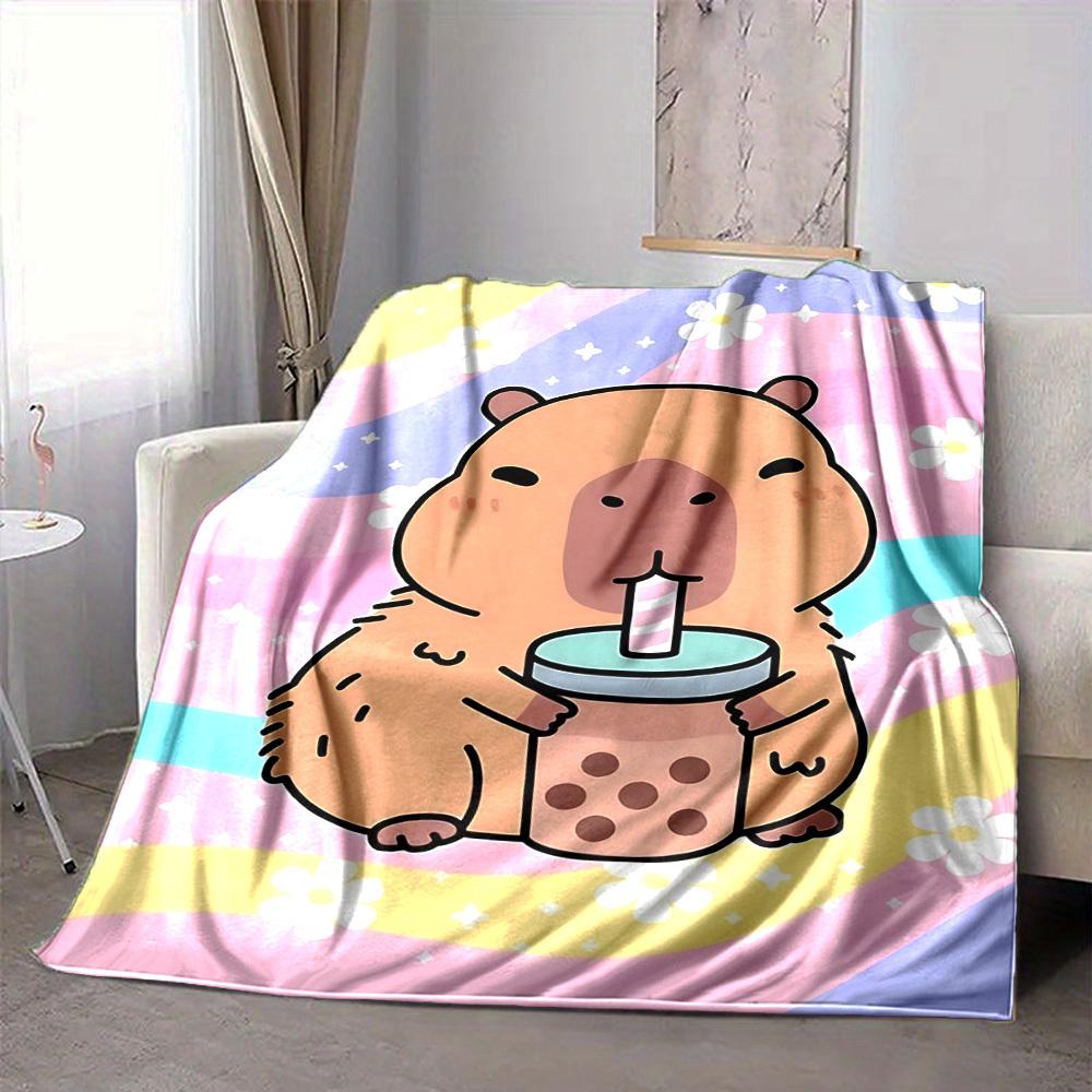 1pc Cute Capybara Blanket - Perfect Gift for Birthdays, Christmas & Halloween- Soft, Warm & Versatile yy250909131