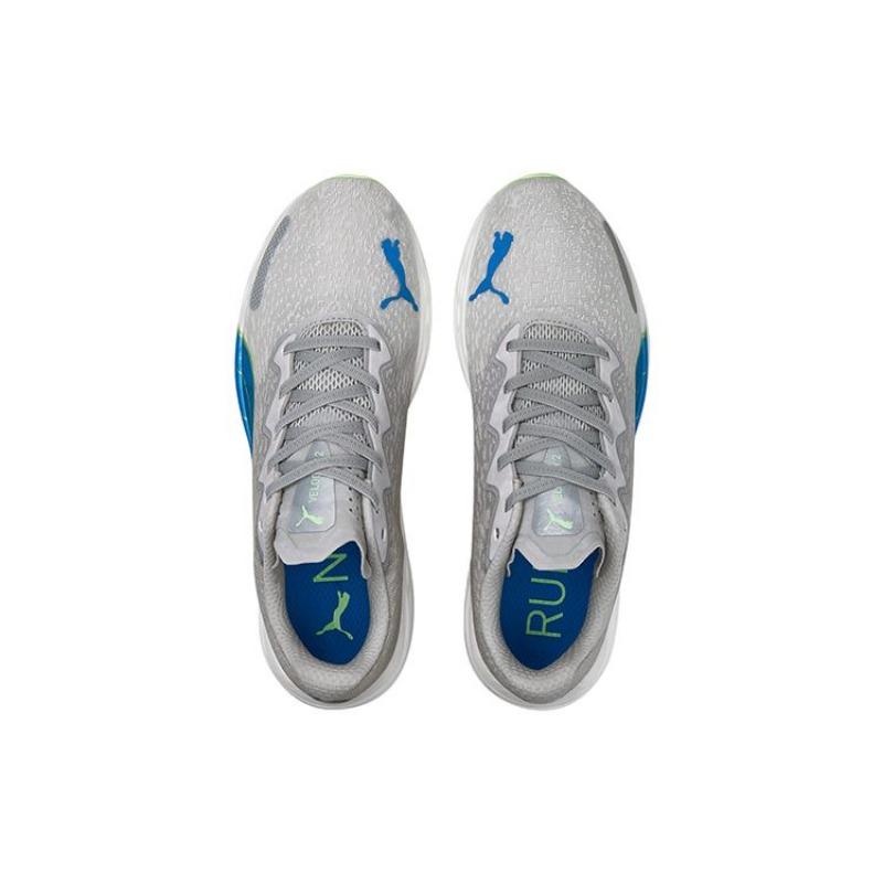 PUMA Velocity Nitro 2 Lightweight Cushioned Running Shoes Men Grey Blue 376263-01