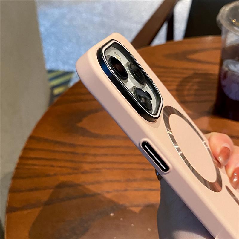 Luksusowe magnetyczne etui Magsafe z twardą matową ramką PC dla iPhone 16 Pro Max Dla iPhone 12 13 14 15 16Plus Ochronne etui na obiektyw