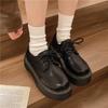 Fashion Black 2025 New Platform Retro French Japanese Single Shoes Versatile
