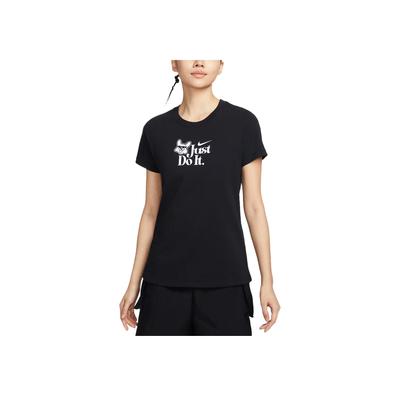 Sportswear Soft Comfortable Fashion Versatile Short Sleeve T-Shirt Women Tops Black IM5974-010