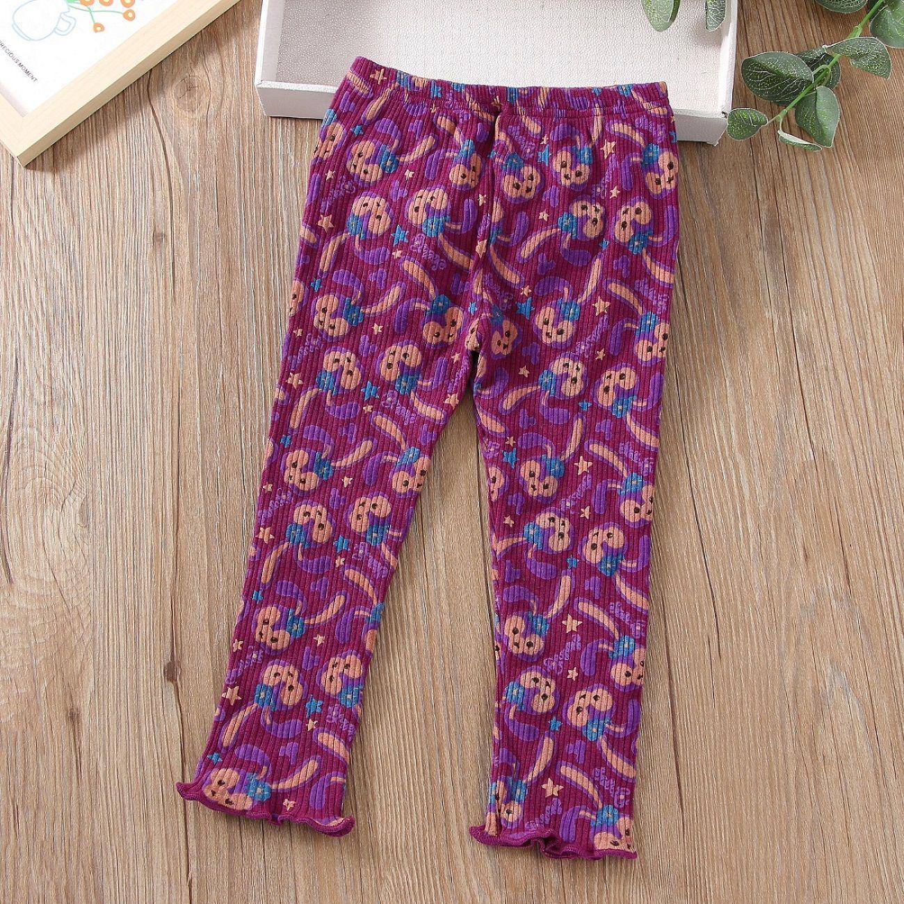 

Хлопковые брюки для девочек, леггинсы для маленьких девочек, весенняя одежда, детские брюки, повседневные брюки с рисунком из мультфильмов для верхней одежды 130