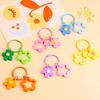 Kleine farbige Blumen Schlüsselanhänger Anhänger Pinkycolor Tasche Anhänger für Frauen Ins Stil Kette