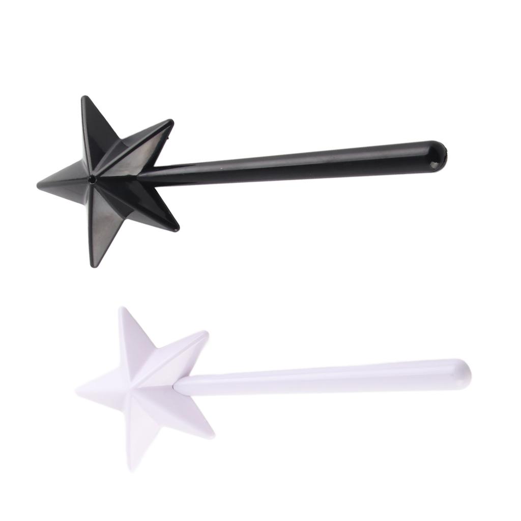 2 ks Solnička Pepřenka ve tvaru hůlky Plastová Roztomilý Dávkovač soli ve tvaru hvězdy Černá Bílá Kuchyňské potřeby
