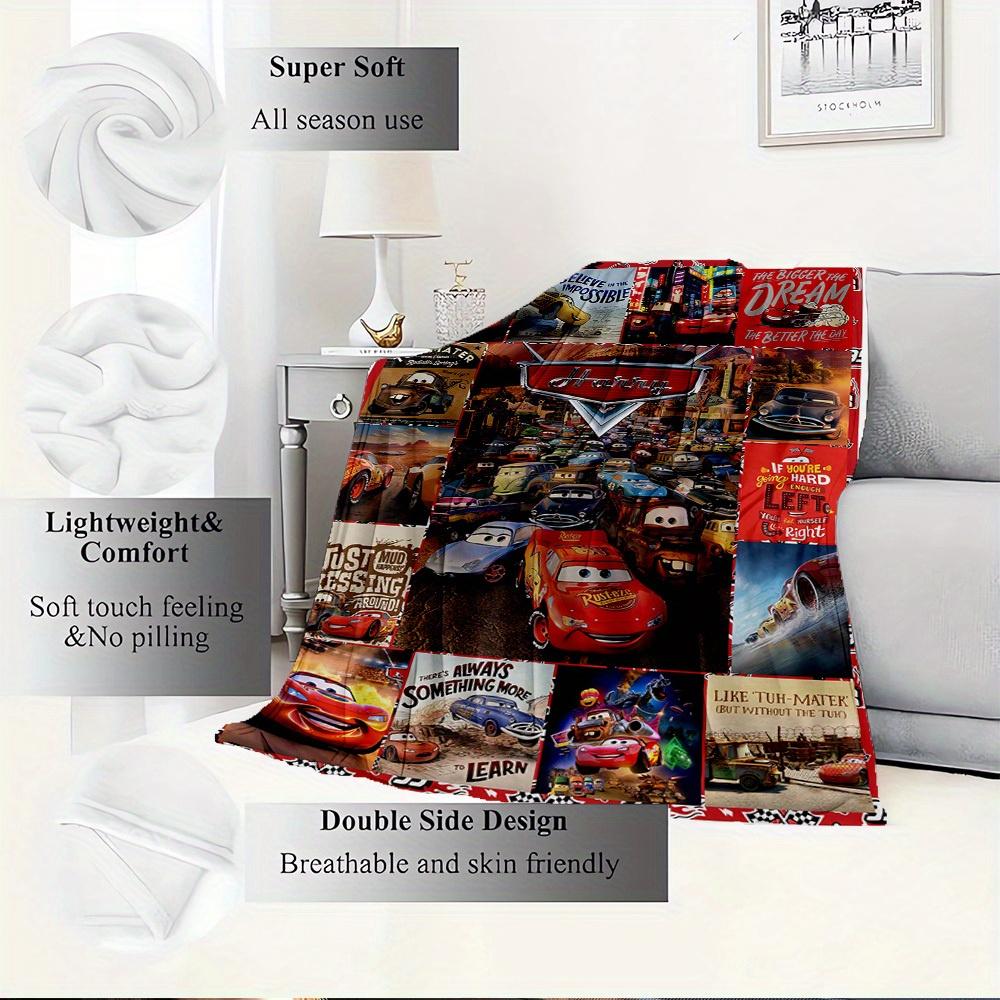 1pc Flannel Car Theme Printed Bed Blanket, Suitable for Sofa Blanket, Unique Gift Choice, Home Decoration Essential