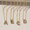Smooth Gold-Plated 26 English Letters Pendant Hip Hop Necklace Clavicle Chain