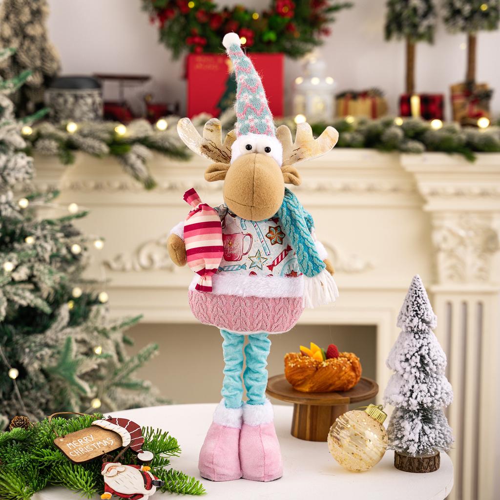 Christmas Collection Doll Legs Retractable Fabric Plush Doll Cute Desktop Decoration Gift Suitable For Boys And Girls Lovers
