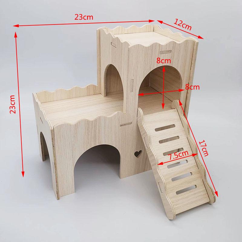 Small Hamster & Sugar Glider Hideout: Cozy Villa for Pet Nests, Bedrooms & Landscaping
