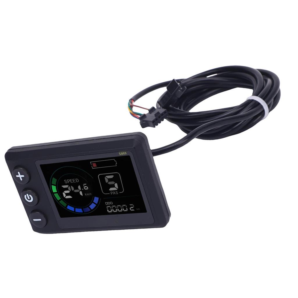 Electric LCD Display Meter S869 DC 24V 36V 48V LCD Display Screen Control Panel with SM Plug for Electric Bike Scooter
