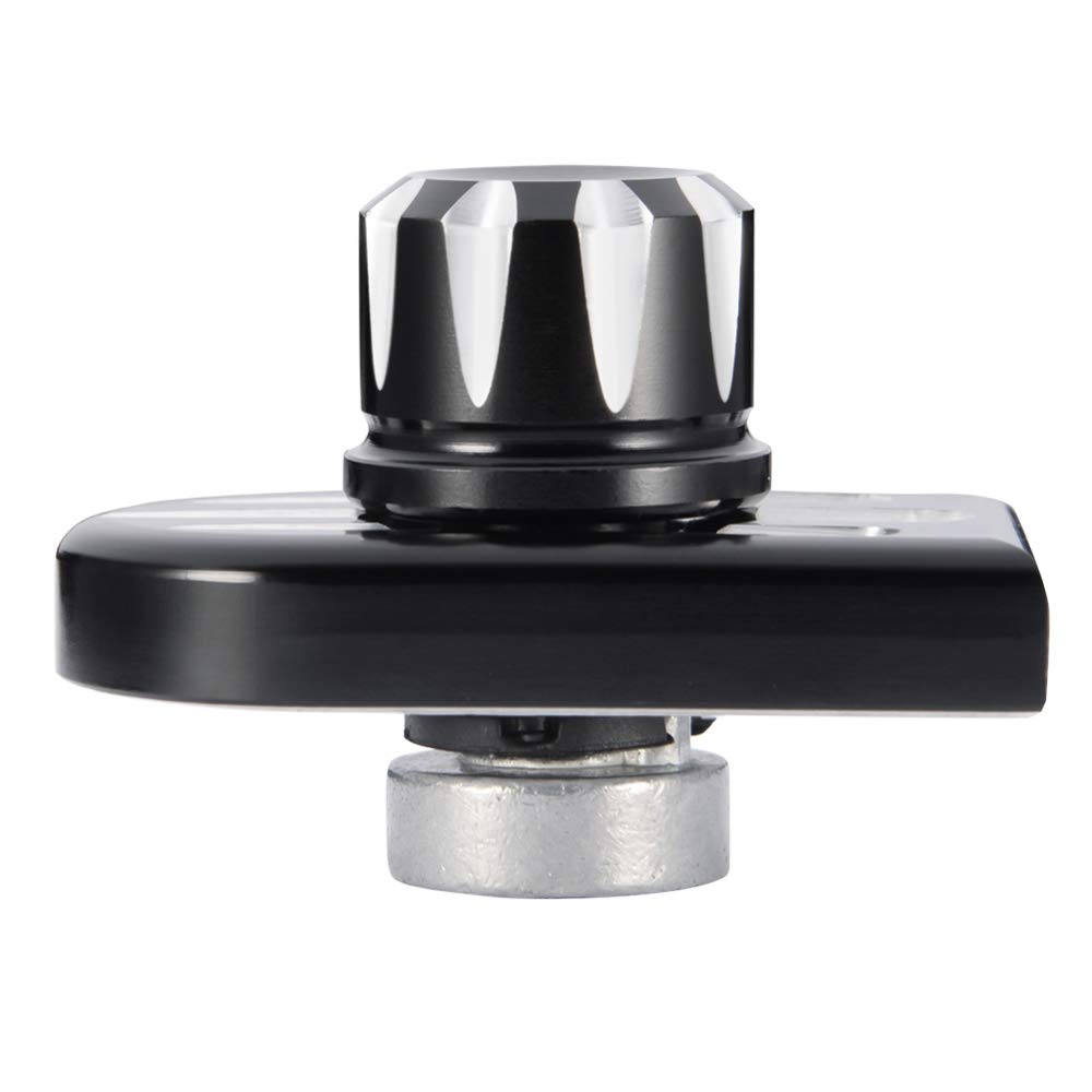 Amazicha Black Stainless Steel Fender Rear Seat Bolt Nut Tab Screw Mount Knob Cover 1/4"-20 Thread Compatible for Harley Davidson Sportster Softail