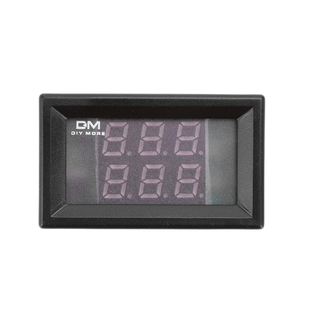 Three-Digit Dual-Display Digital Thermometer With NTC Metal DC4-28V Waterproof Dual Probes Red and Blue Display