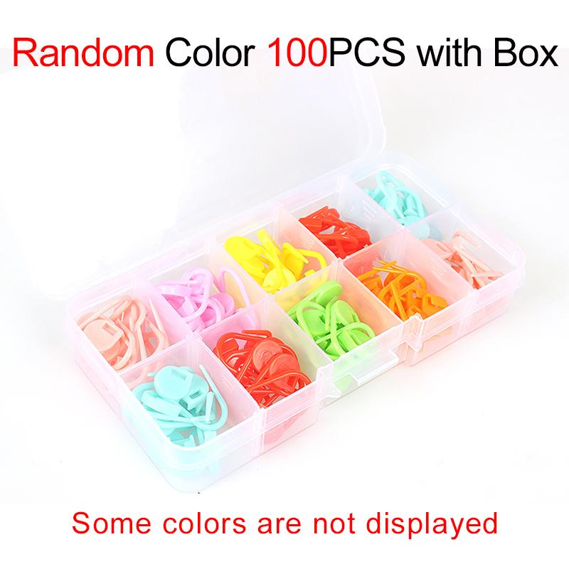 20-100 Stück 2,2 cm Gemischte Farbe Kunststoff Kleine Markierungs-Schnalle Häkel-Verriegelungsstichmarkierer Clips Heim-DIY-Werkzeuge Nähzubehör ZYF
