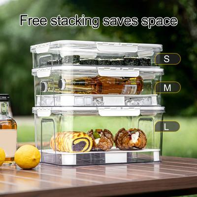 Scatola per Conservare Alimenti Contenitore per Snack con Coperchio Grande Capacità Senza BPA Design Trasparente Facile da Pulire Vassoio di Servizio Diviso