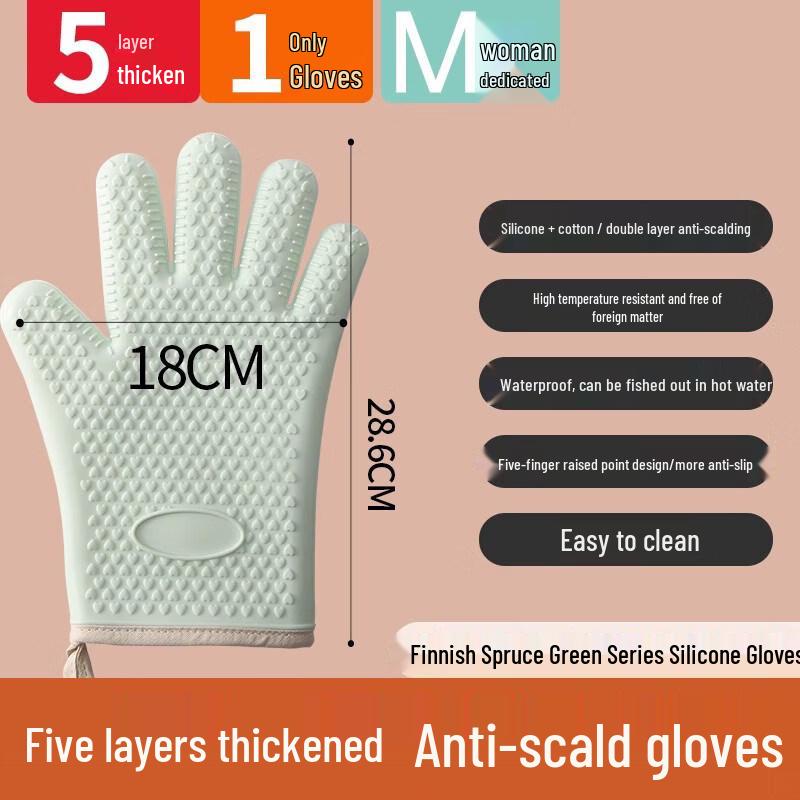 5-Layer Thickened Heat-Resistant Oven Mitt