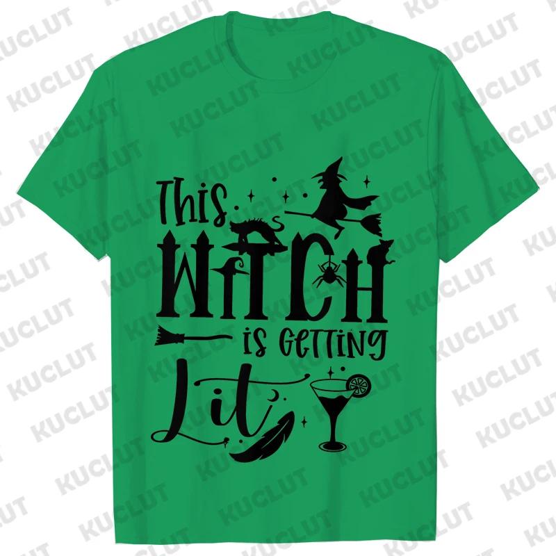 Team Bride Y2k Tops Bridal Shower Wedding Shirt This Witch Is Getting Hitched Lit T-Shirt Halloween Bachelorette Party EVJF Tees