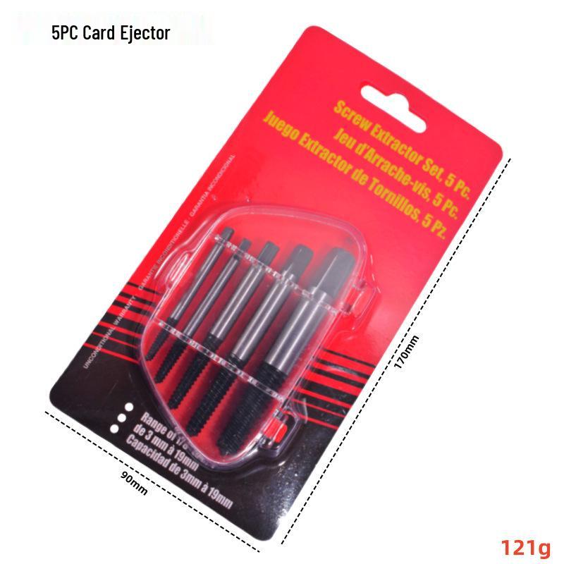 4-Point & 6-Point Triangle Valve Water Pipe Screw Extractor Set (5/6/8 Pcs) for Broken Thread Removal