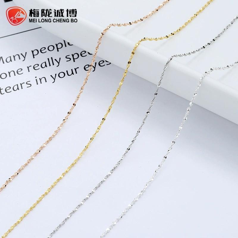 FY-C-10-5 S925 Sterling Silver Necklace Korean Version Pendant Short Clavicle Chain Shiny Niche Accessory