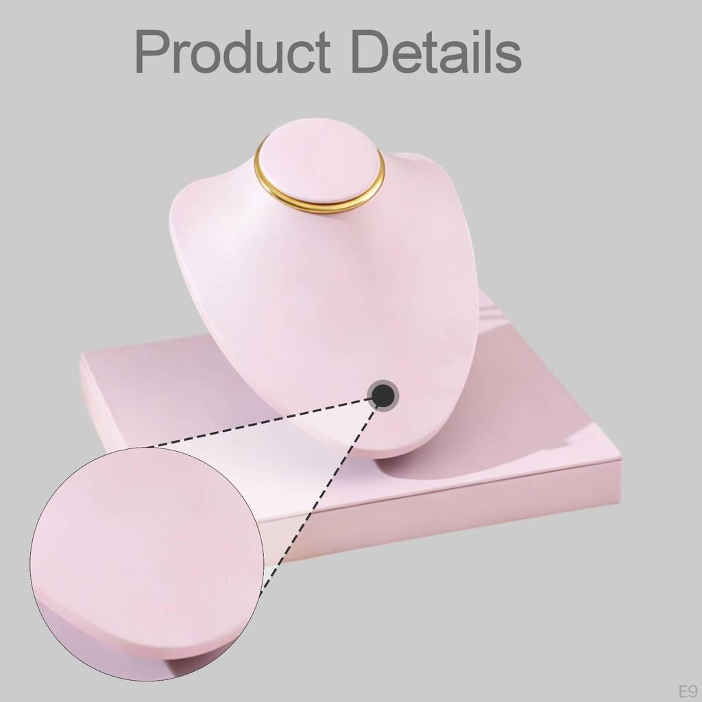 Collar Display Mannequin Necklace Stand Jewelry Organizer PU Leather Versatile And Sturdy Model