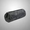 Round Felt Pencil Case Pen Bag Large Capacity Simple Design Makeup Pouch Storage Organizer Pen Bag Makeup Pouch