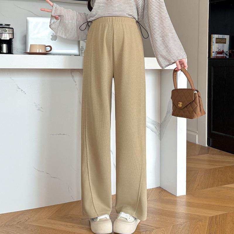2026 Spring/Summer Slimming Maternity Pants - Adjustable Thin Ice Silk, Three-Dimensional Cut, Belly-Friendly Drawstring. M