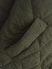 2023 Winter Women's Solid Color Diamond Grid Loose Cotton Jacket with Stand Collar