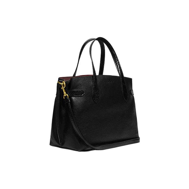 COACH Cow Leather Shoulder Bag, Crossbody Bag, Handbag Women's Black CH187-IMA47