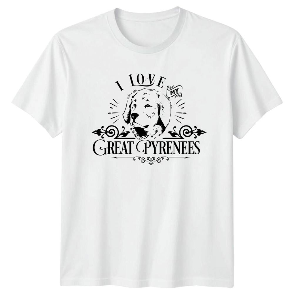 I Love My Great Pyrenees Dog Breed Graphic TShirt S