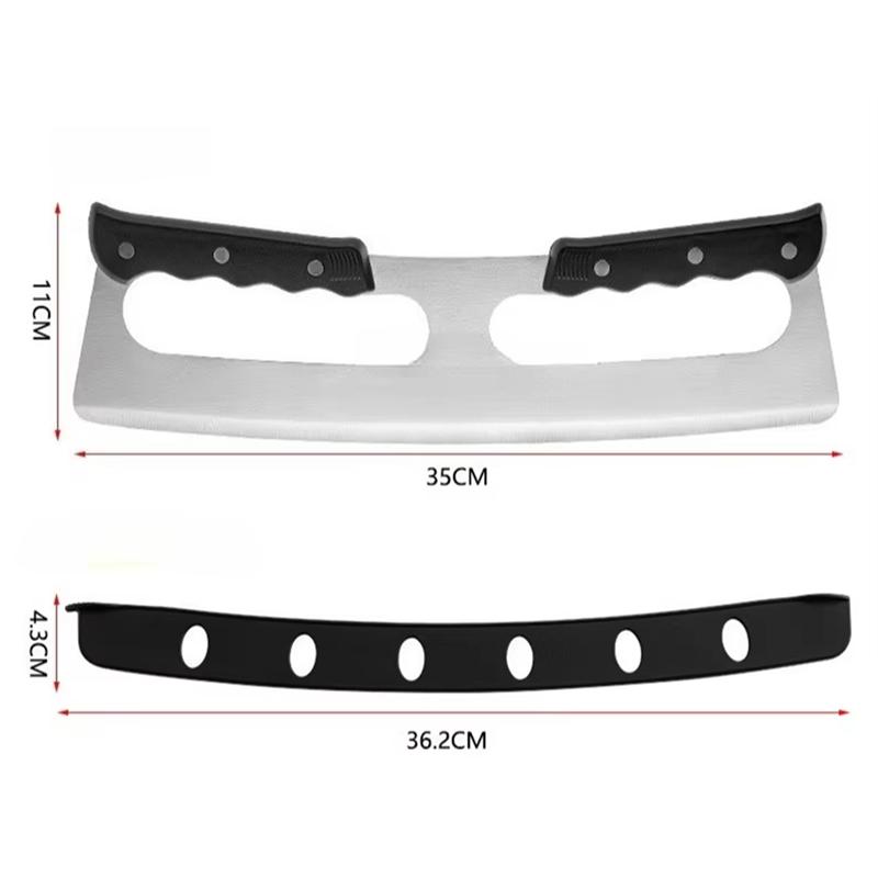 Double Handle Stainless Steel Pizza Cutter Large Size For Fast Easy Slicing Through Thick Crusts Pizza Wheel