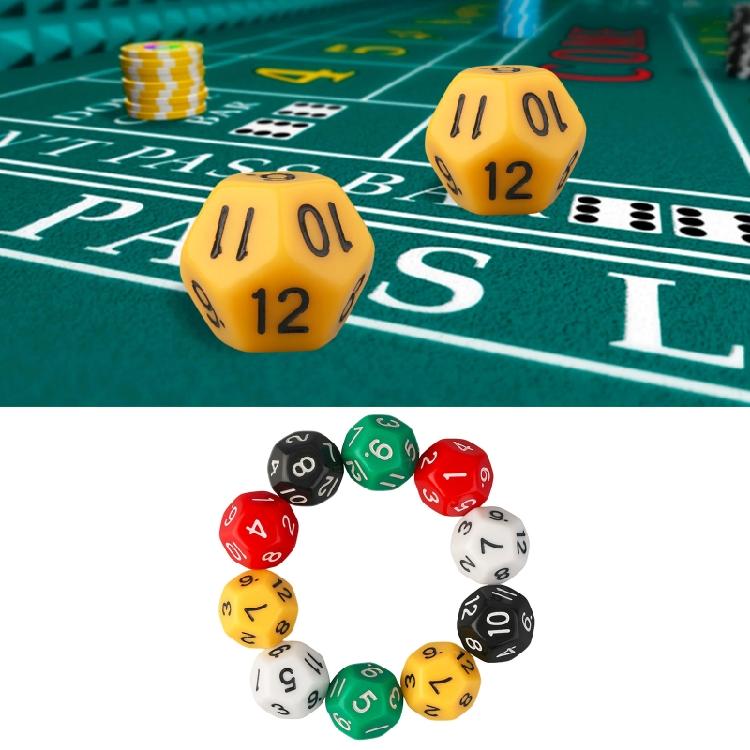 10 Pieces 12 Sided Dice D12 Polyhedral Role Playing Dices D&D RPG Board Game Toy