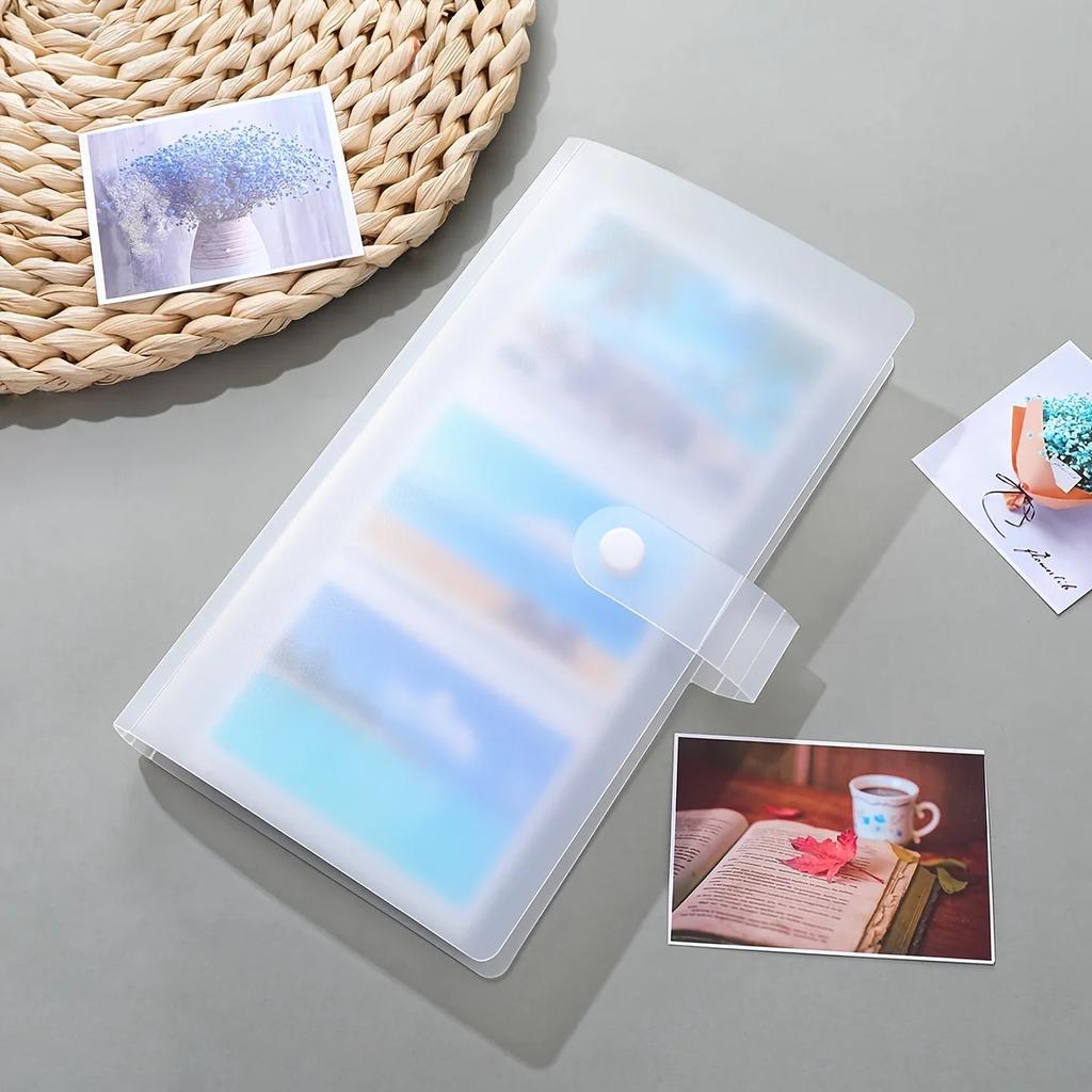 1pc-Large Clipbook Storage Book, Sticker Card Invoice Sticker Collector Photo Album, Plastic Transparent Photo Album