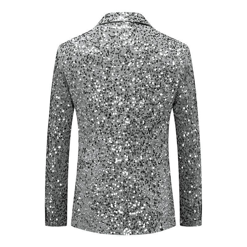 Foreign Trade 2025 Gold Sequin Tuxedo for Men - Korean Style Nightclub Host and Photo Studio Suit