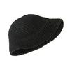 Summer Hat Versatile Solid Color Short Basin Knitted Straw Hat Fashion