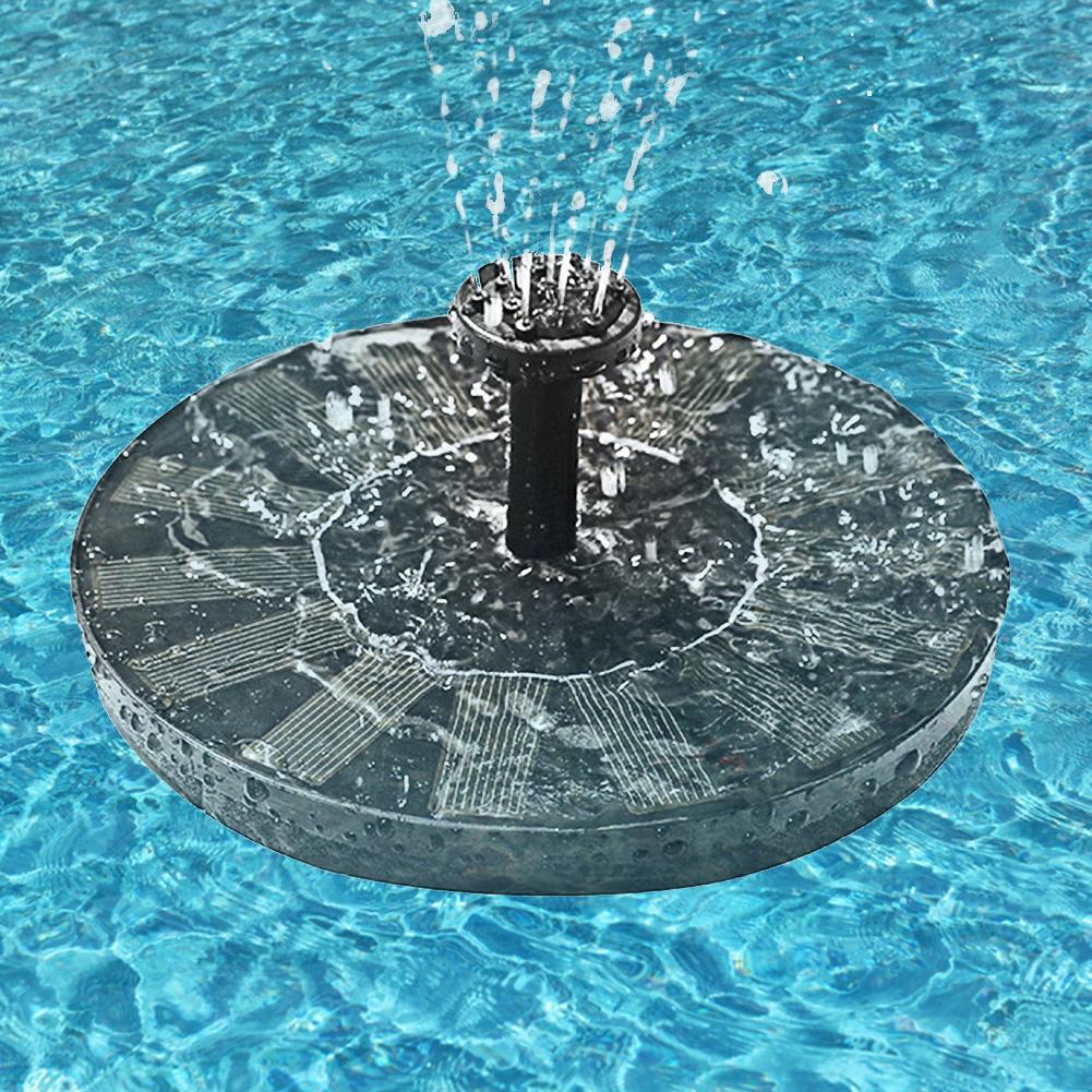 1.2W/1.4W 5LED Solar Bird Bath Fountain Pump with 7 Nozzle Solar Powered Fountain Pump for Bird Bath Garden Pond Pool Outdoor