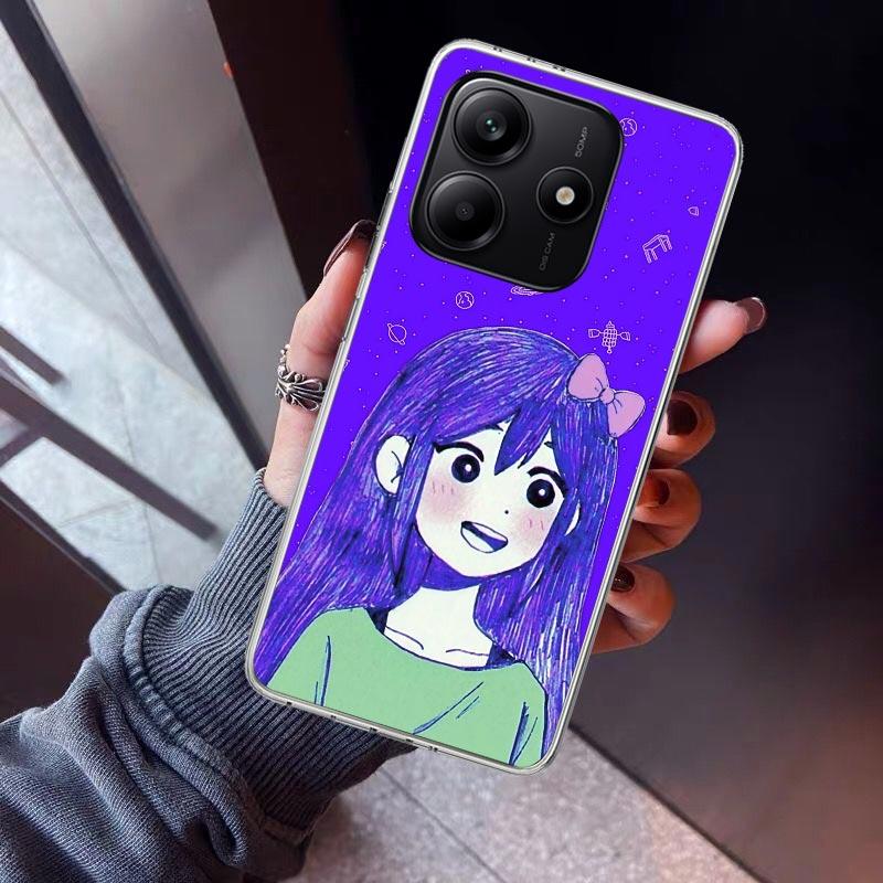 Game O-Omori Cartoon Phone Case For Xiaomi Redmi Note 10 11 12 13 14 15 Pro Plus 11S 12S 14S 11T 11E 10S Soft TPU Back Cover Red