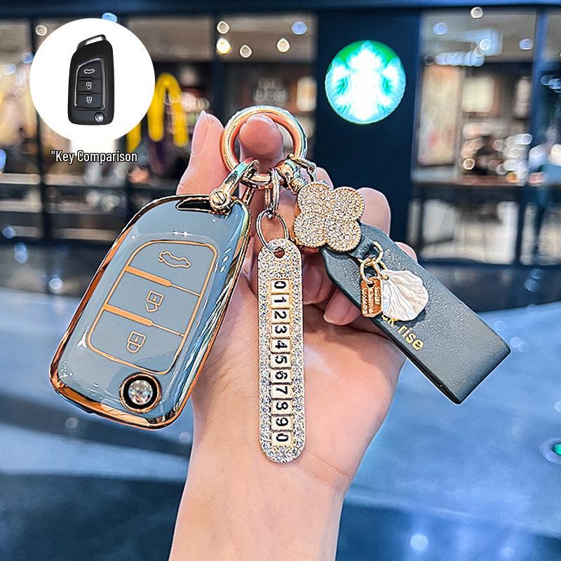 Stylish Key Case for Dongfeng Fengshen AX7, AX3, AX4, AX5, Fengdu MX5, A30 Car Models
