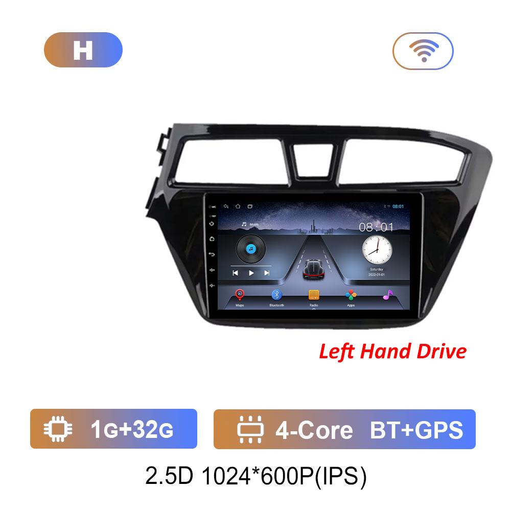 

Система Android для Hyundai I20 с левым рулем 2015 - 2018 Автомобильный аудио-мультимедийный проигрыватель GPS-навигация Разделенный экран Головное устройство 4G+WiFi