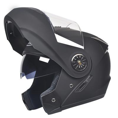 Tam Yüz Kaskları Jiekai Motosiklet Kaskları Güvenli Çift Vizör Kask Yukarı Çevirmek Casque Moto Yarışı 4 Sezon Motor Döngüsü MOTO Kask