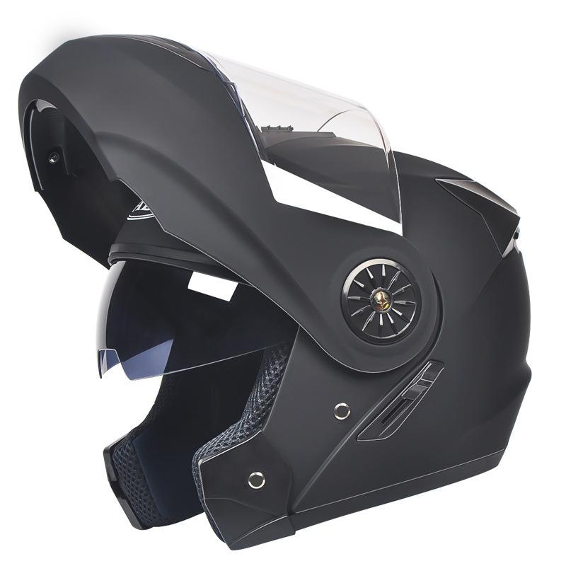 Full Face Helmets Jiekai Motorcycle Helmets Safe Double Visor Flip Up Helmet Casque Moto Racing 4 Season Motor Cycle MOTO Helmet