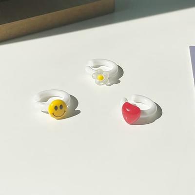 Women's Smile One-Point Ear Cuff Bracelet 3-Set