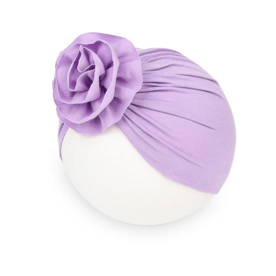 Newborn Hat Soft Stylish Polyester Cotton Big Flower Baby Cap for Little Girl
