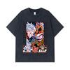 275 GSM Washed T-shirts 100% Cotton One Piece V49 Luffy Lucci Print Unisex Heavy Cotton T Shirt