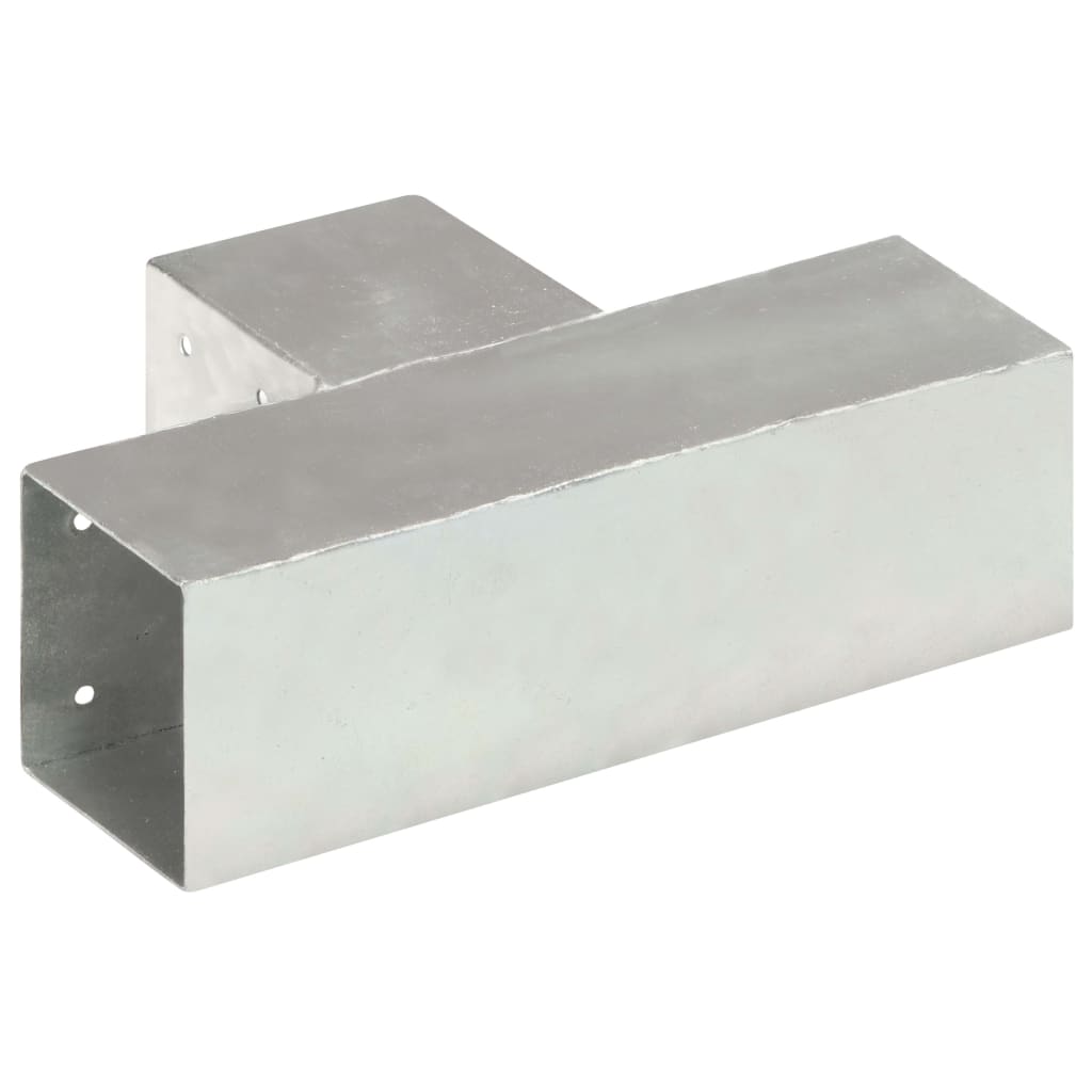 Post Connectors 4 Pcs T Shaped Galvanized Metal 91 X 91 Mm