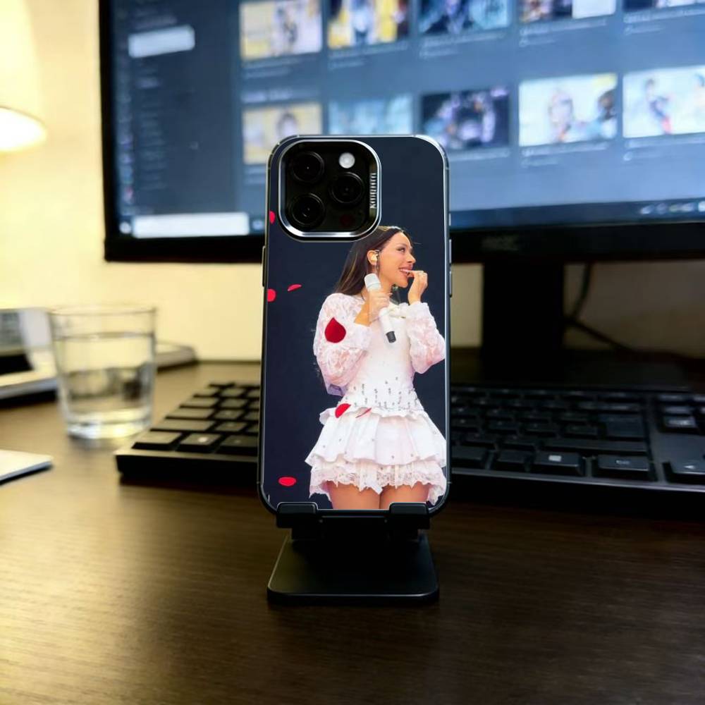 A-Ayliva Singer Phone Case For iPhone 17,16,15,14,13,12,11 Plus,Pro Max,XS,Colored Silver Plated Inside Cover