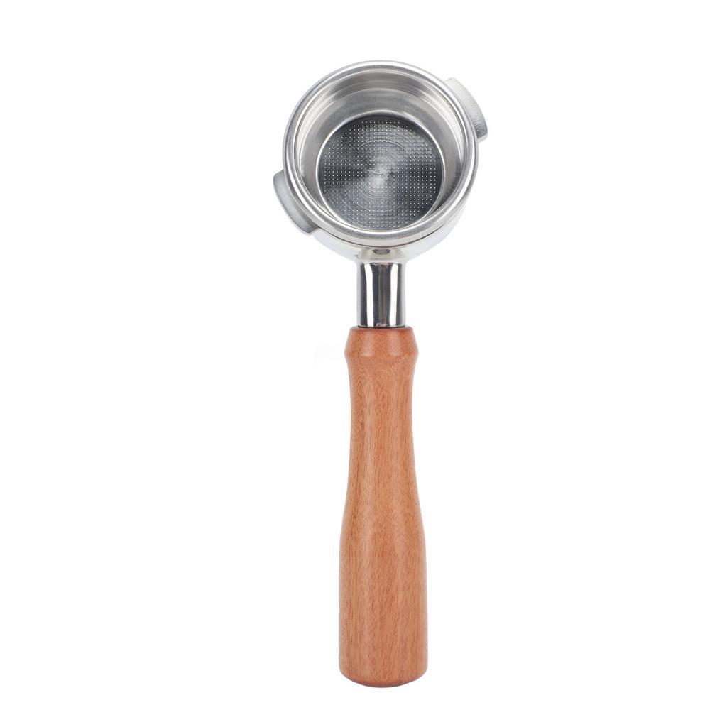 NOWWA Bottomless Espresso Coffee Portafilter 58mm Detachable Solid Wood And Stainless Steel 2 Ears for Coffee Machine