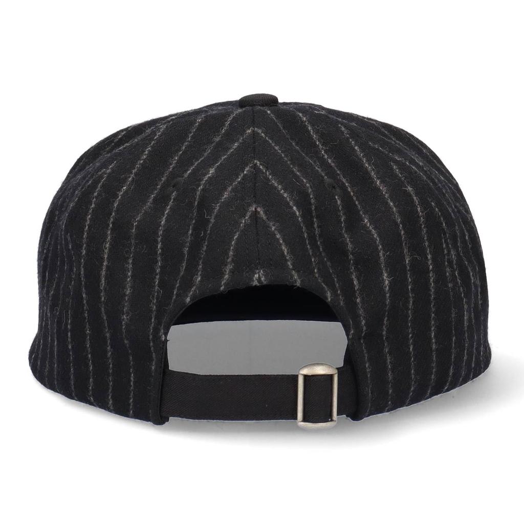 Schott Stripe Cap (Black) - Striped Flannel with S Logo and Wool