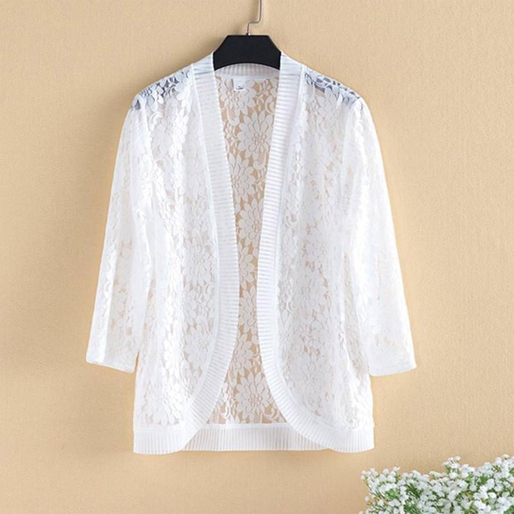 Lace Shawl Short Thin Jacket With Camisole Skirt Cardigan, Paired With And Summer Oversized Sun Clothes, Women's -conditioned Shirt
