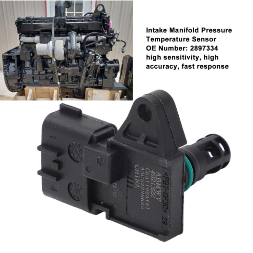 2897334 Intake Manifold Pressure Temperature Sensor, 2897334 Map Air Boost Sensor Replacement for Cummins M11 ISC ISL ISM ISX ISB
