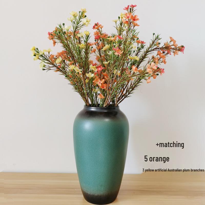 

American Retro Ceramic Vase for Living Room Decoration - Light Luxury Floral Arrangement Ornament