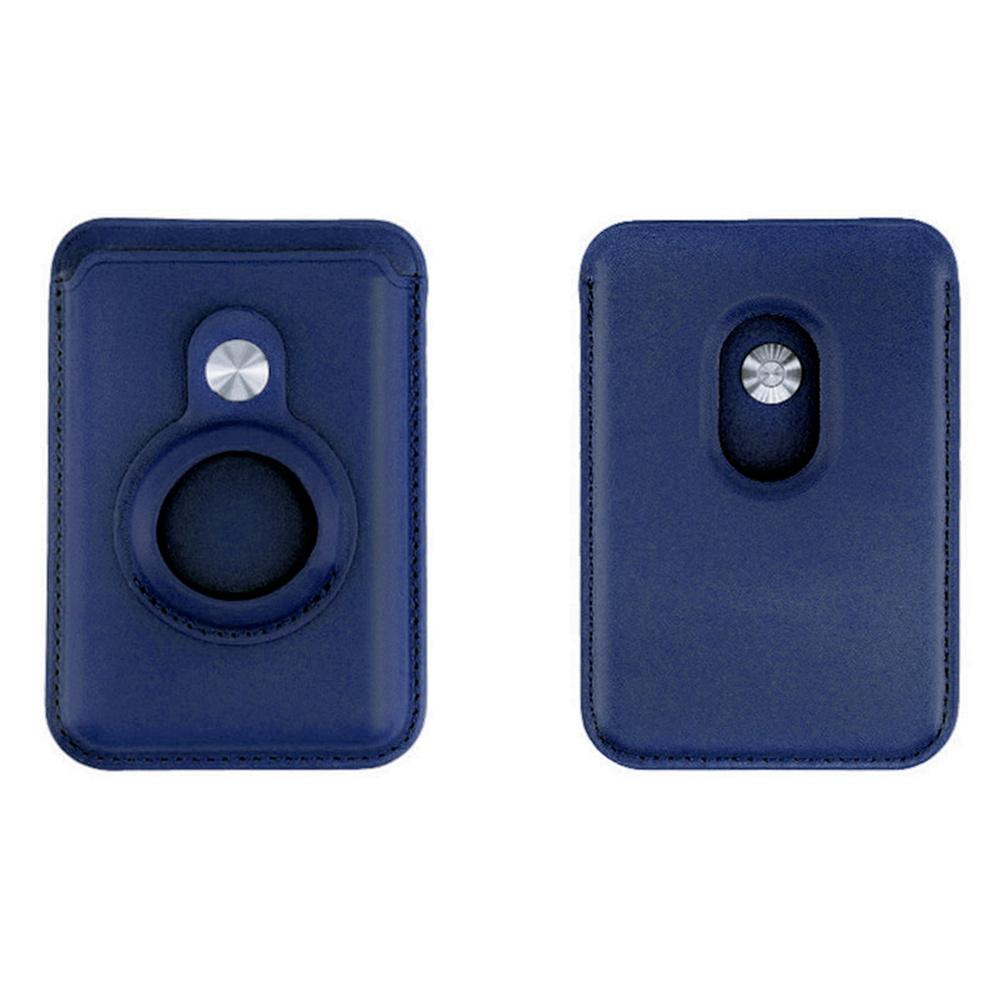 

Для Magsafe Магнитный кожаный чехол-кошелек с держателем AirTag Для iPhone 14 Pro Max 13 12 11 XS Max XR X 7 8 Plus Mini SE3 Чехол Аксессуары Leather Clip темно-синий